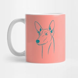 Pharaoh Hound (Coral and Teal) Mug